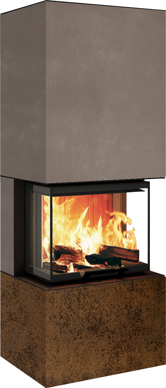Neocube P10 FLR - Keramik Nero Zimbabwe U.Iron Corten
