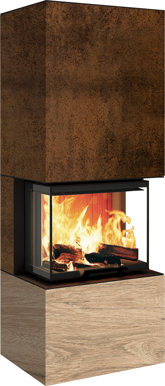 Neocube P10 FLR - Keramik Nero Zimbabwe U.Iron Corten