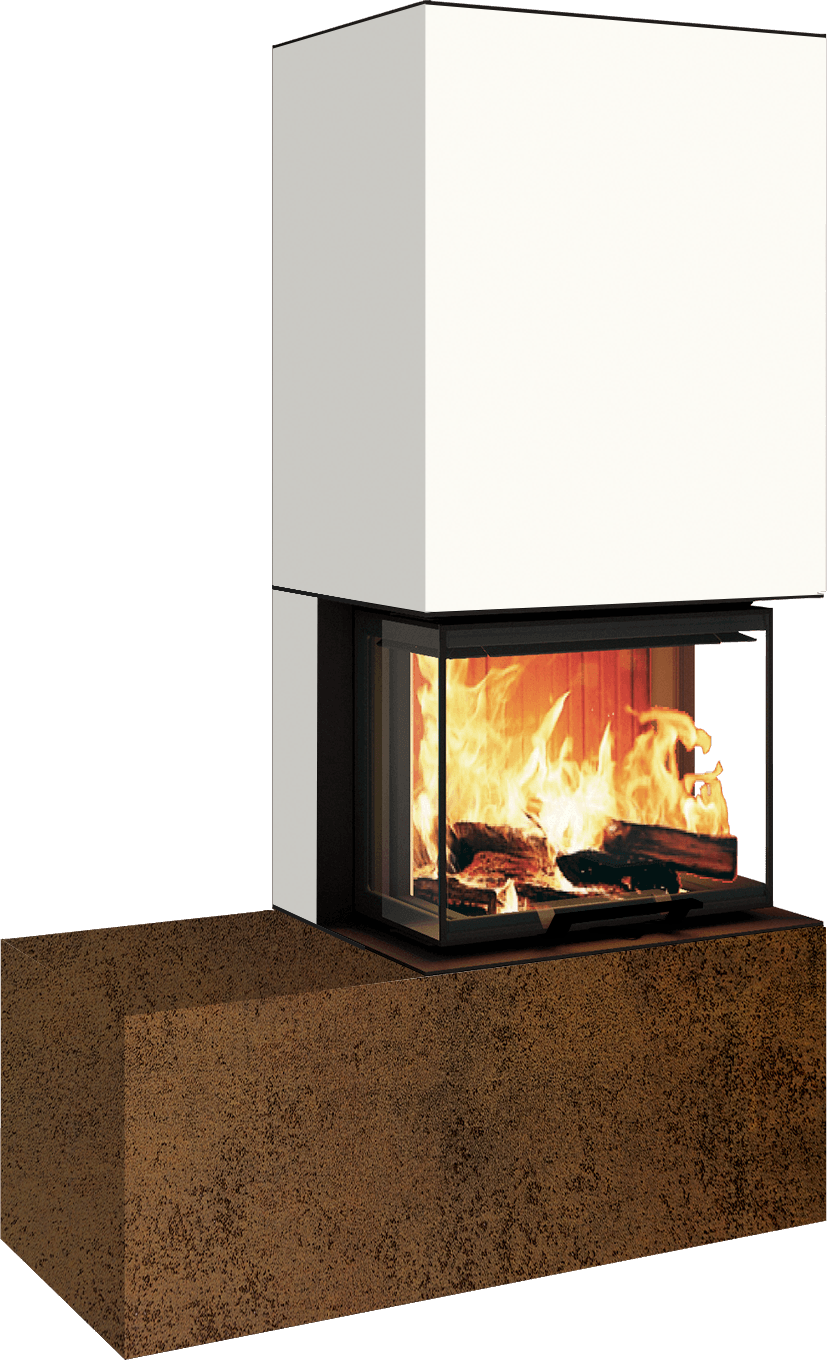 Neocube P13 FLR - Keramik Oberteil Phedra, Unterteil Nero Zimbabwe, Bank links