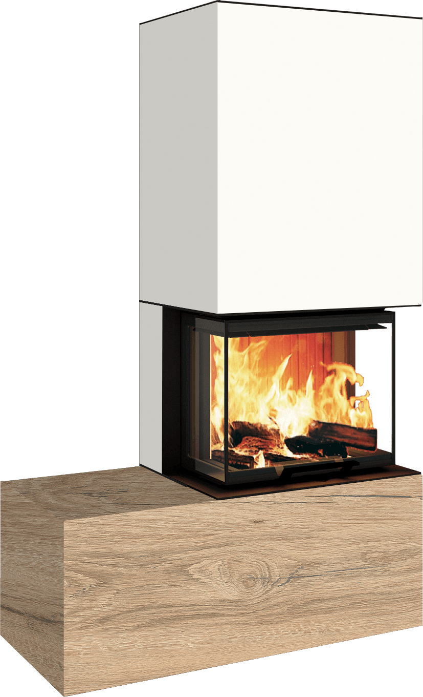 Neocube P13 FLR - Keramik Oberteil Phedra, Unterteil Nero Zimbabwe, Bank links