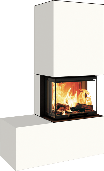Neocube P13 FLR - Keramik Oberteil Phedra, Unterteil Nero Zimbabwe, Bank links