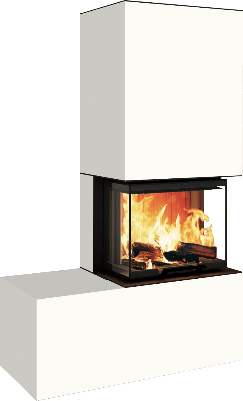 Neocube P13 FLR - Keramik Oberteil Phedra, Unterteil Nero Zimbabwe, Bank links