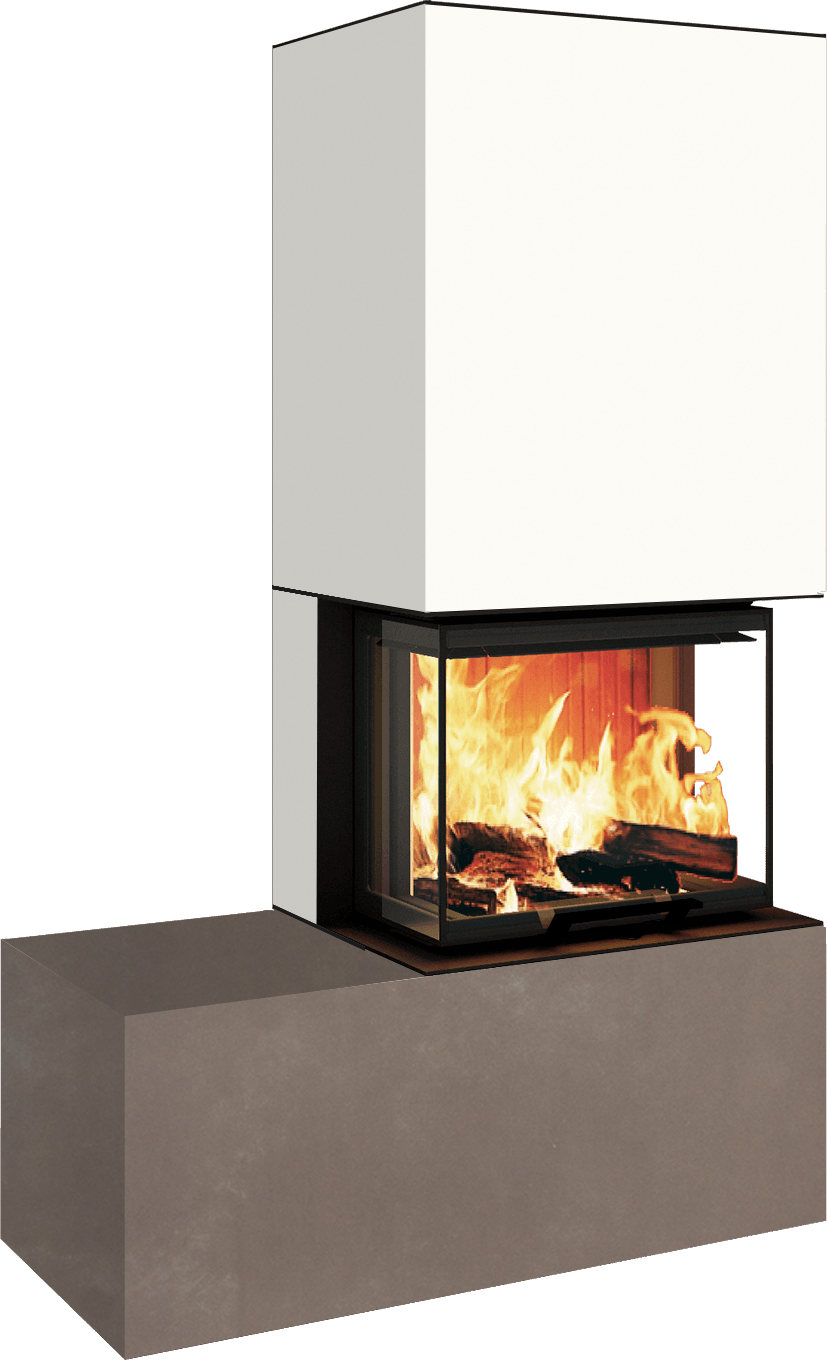 Neocube P13 FLR - Keramik Oberteil Phedra, Unterteil Nero Zimbabwe, Bank links