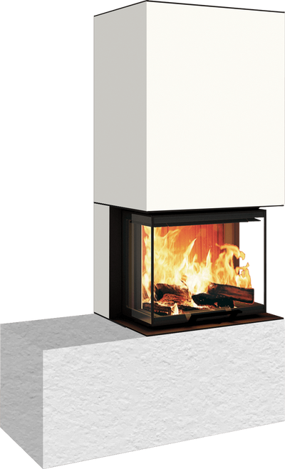 Neocube P13 FLR - Keramik Oberteil Phedra, Unterteil Nero Zimbabwe, Bank links