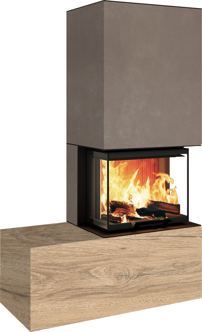 Neocube P13 FLR - Keramik Oberteil Phedra, Unterteil Nero Zimbabwe, Bank links