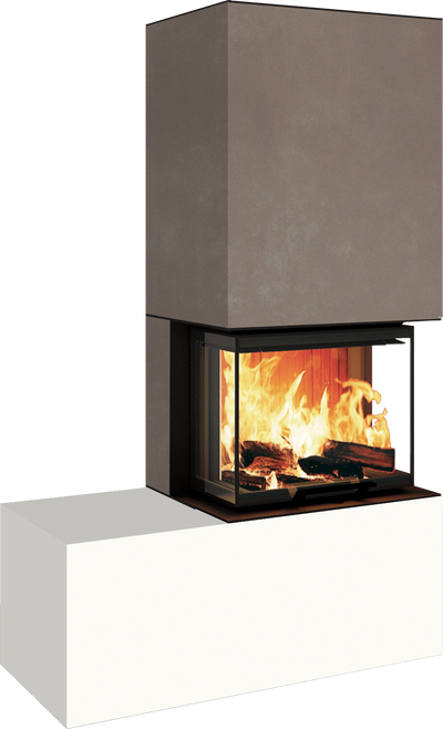 Neocube P13 FLR - Keramik Oberteil Phedra, Unterteil Nero Zimbabwe, Bank links