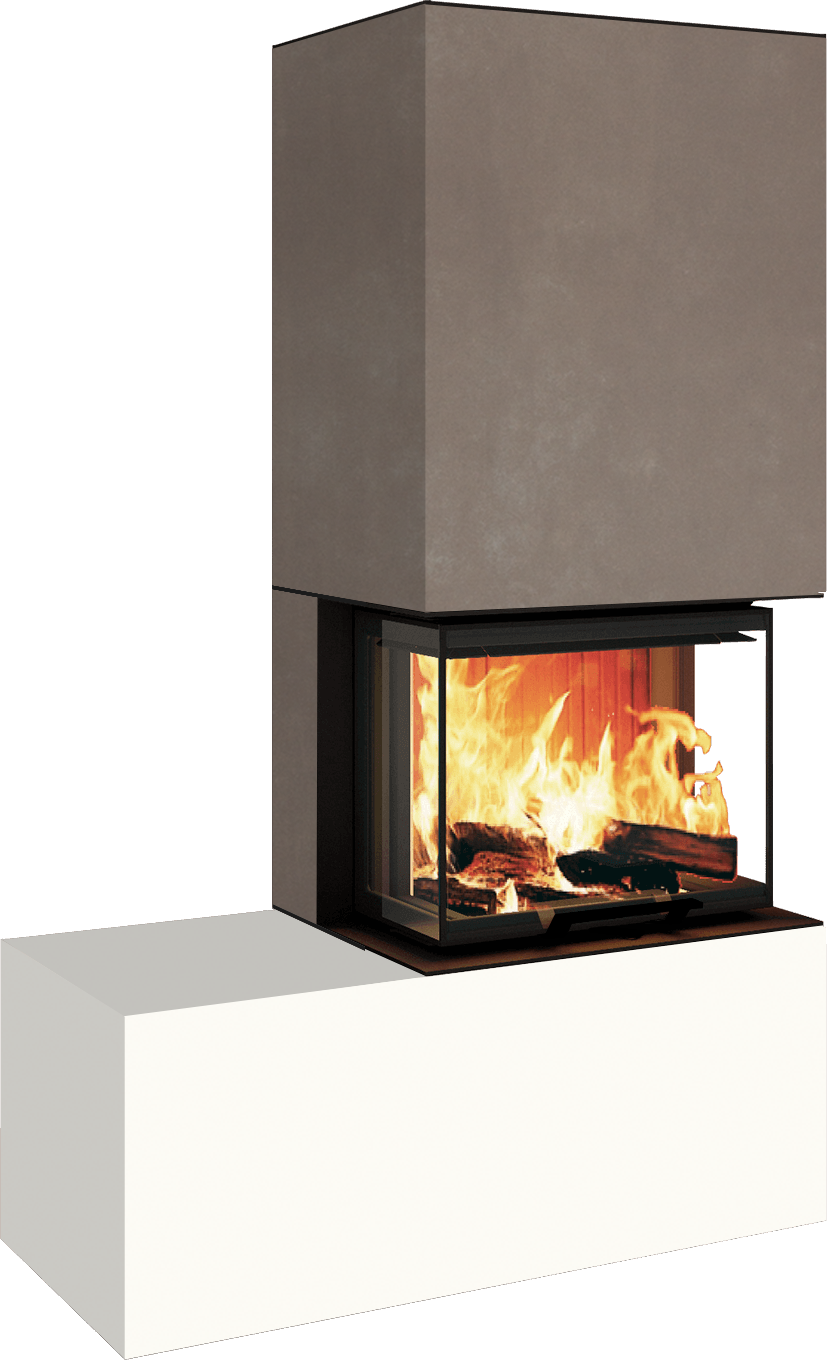 Neocube P13 FLR - Keramik Oberteil Phedra, Unterteil Nero Zimbabwe, Bank links