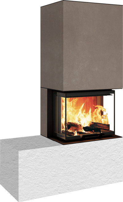 Neocube P13 FLR - Keramik Oberteil Phedra, Unterteil Nero Zimbabwe, Bank links