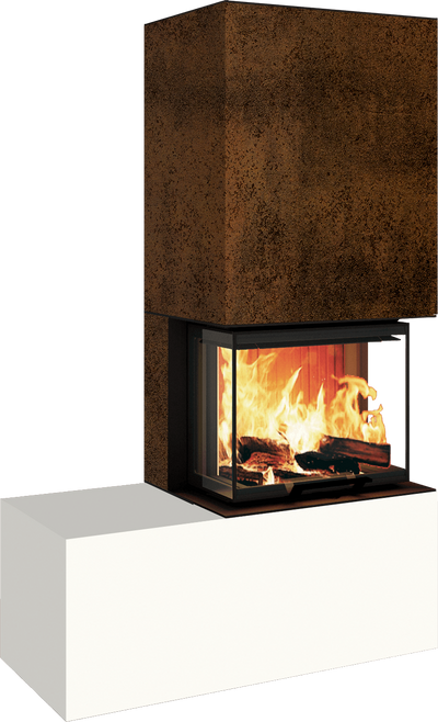 Neocube P13 FLR - Keramik Oberteil Phedra, Unterteil Nero Zimbabwe, Bank links