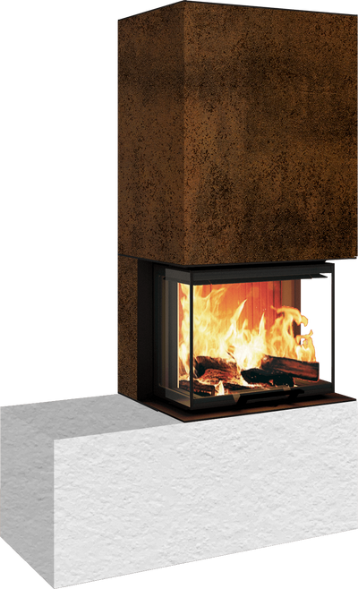 Neocube P13 FLR - Keramik Oberteil Phedra, Unterteil Nero Zimbabwe, Bank links