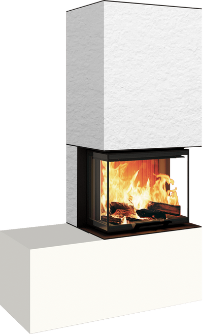 Neocube P13 FLR - Keramik Oberteil Phedra, Unterteil Nero Zimbabwe, Bank links