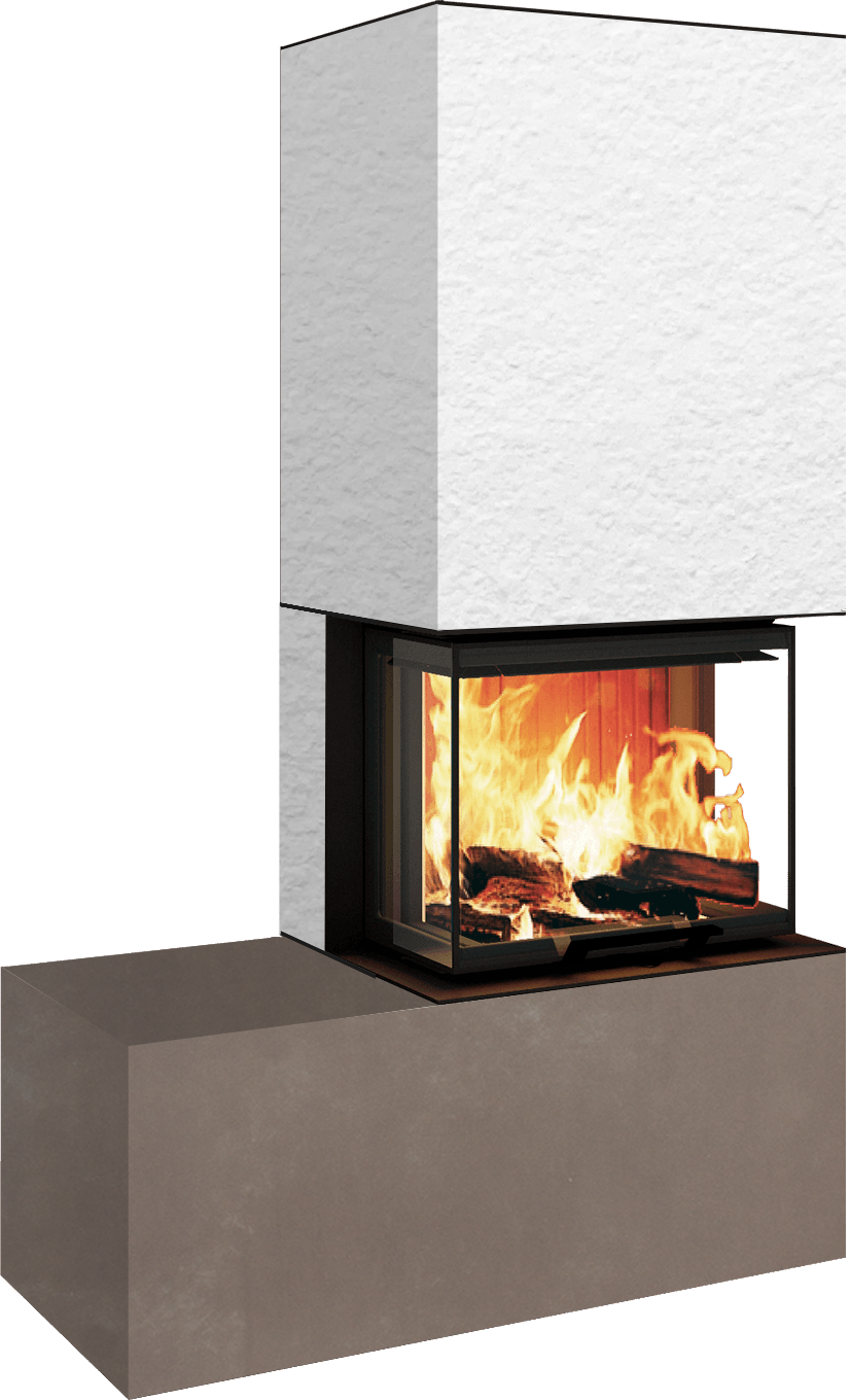 Neocube P13 FLR - Keramik Oberteil Phedra, Unterteil Nero Zimbabwe, Bank links