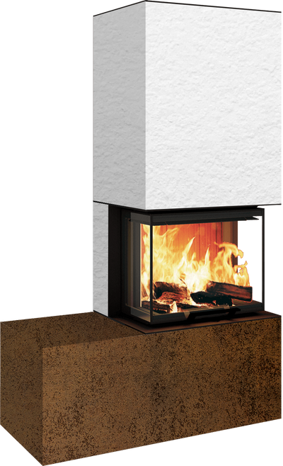 Neocube P13 FLR - Keramik Oberteil Phedra, Unterteil Nero Zimbabwe, Bank links