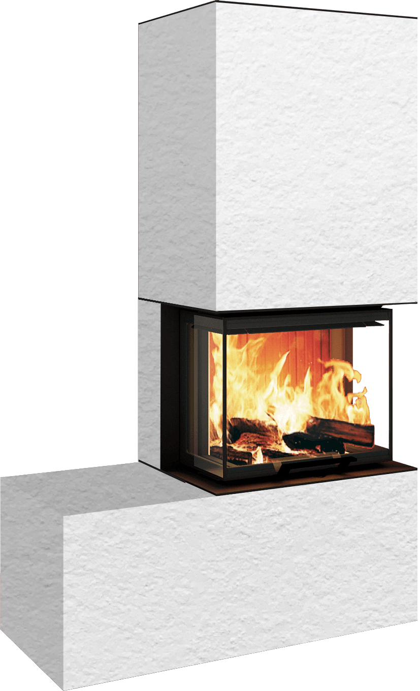 Neocube P13 FLR - Keramik Oberteil Phedra, Unterteil Nero Zimbabwe, Bank links