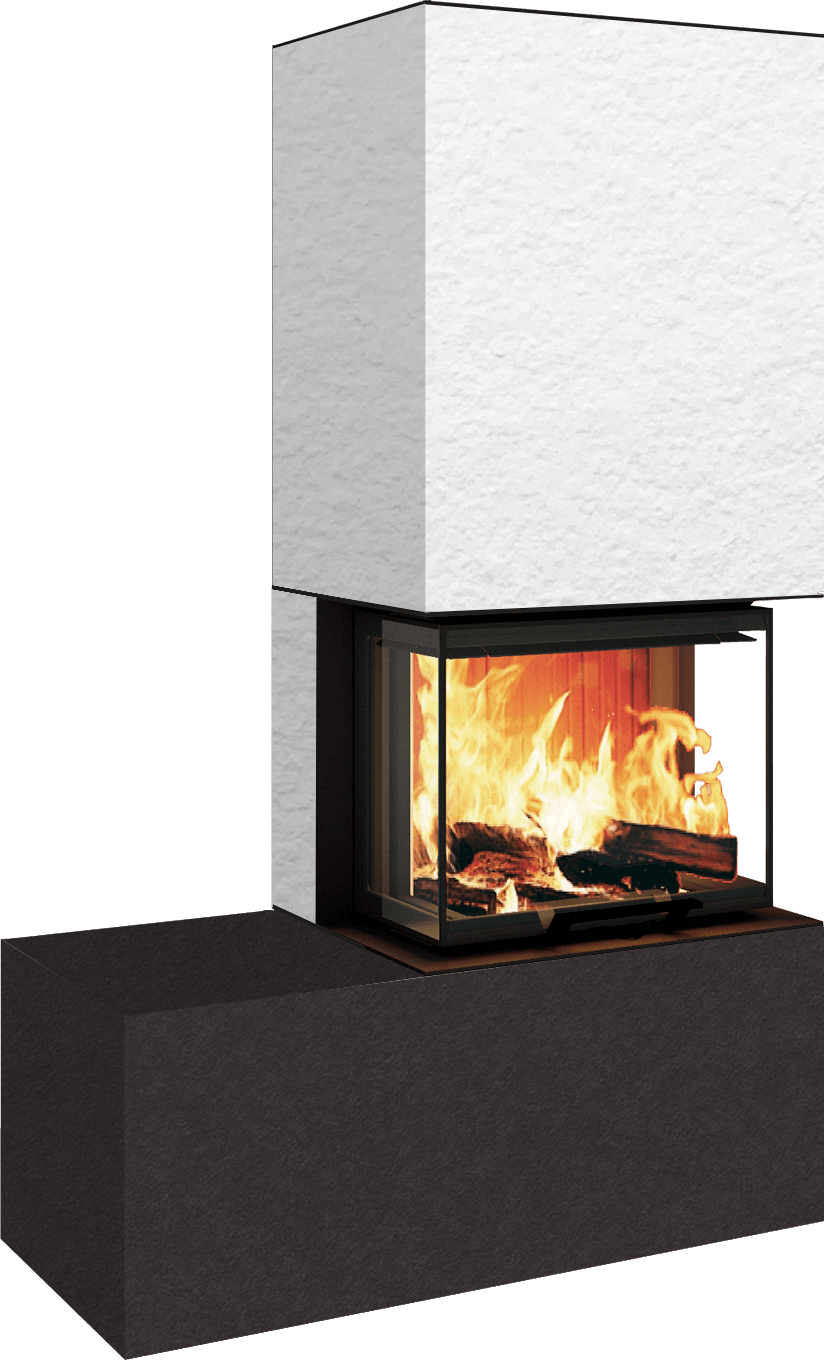 Neocube P13 FLR - Keramik Oberteil Phedra, Unterteil Nero Zimbabwe, Bank links