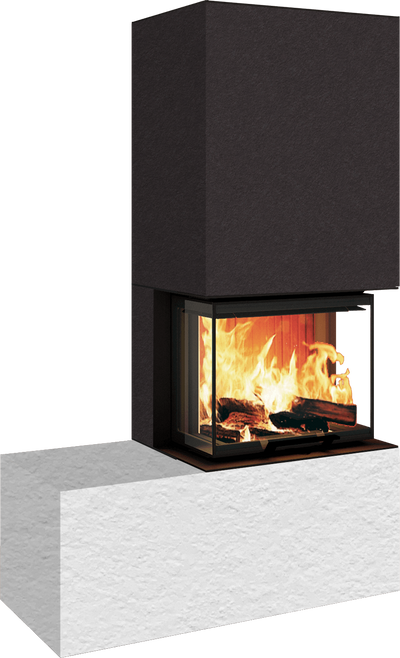 Neocube P13 FLR - Keramik Oberteil Phedra, Unterteil Nero Zimbabwe, Bank links