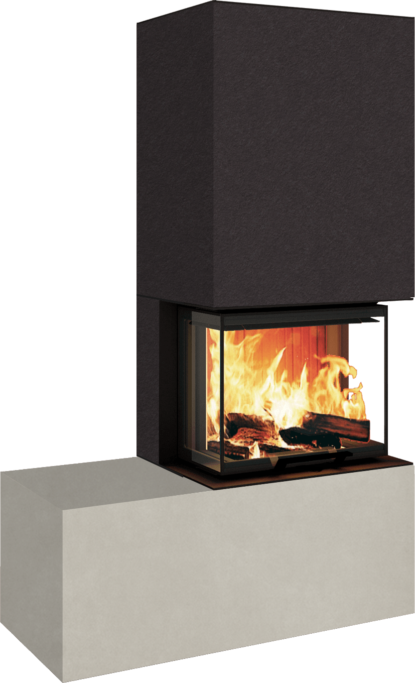 Neocube P13 FLR - Keramik Oberteil Phedra, Unterteil Nero Zimbabwe, Bank links
