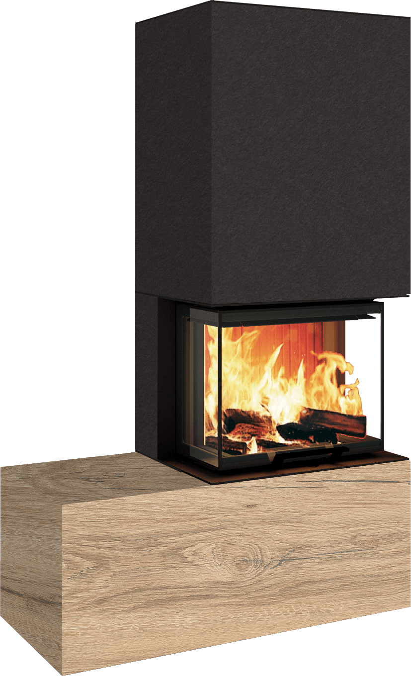 Neocube P13 FLR - Keramik Oberteil Phedra, Unterteil Nero Zimbabwe, Bank links