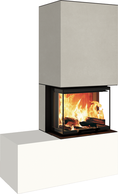 Neocube P13 FLR - Keramik Oberteil Phedra, Unterteil Nero Zimbabwe, Bank links