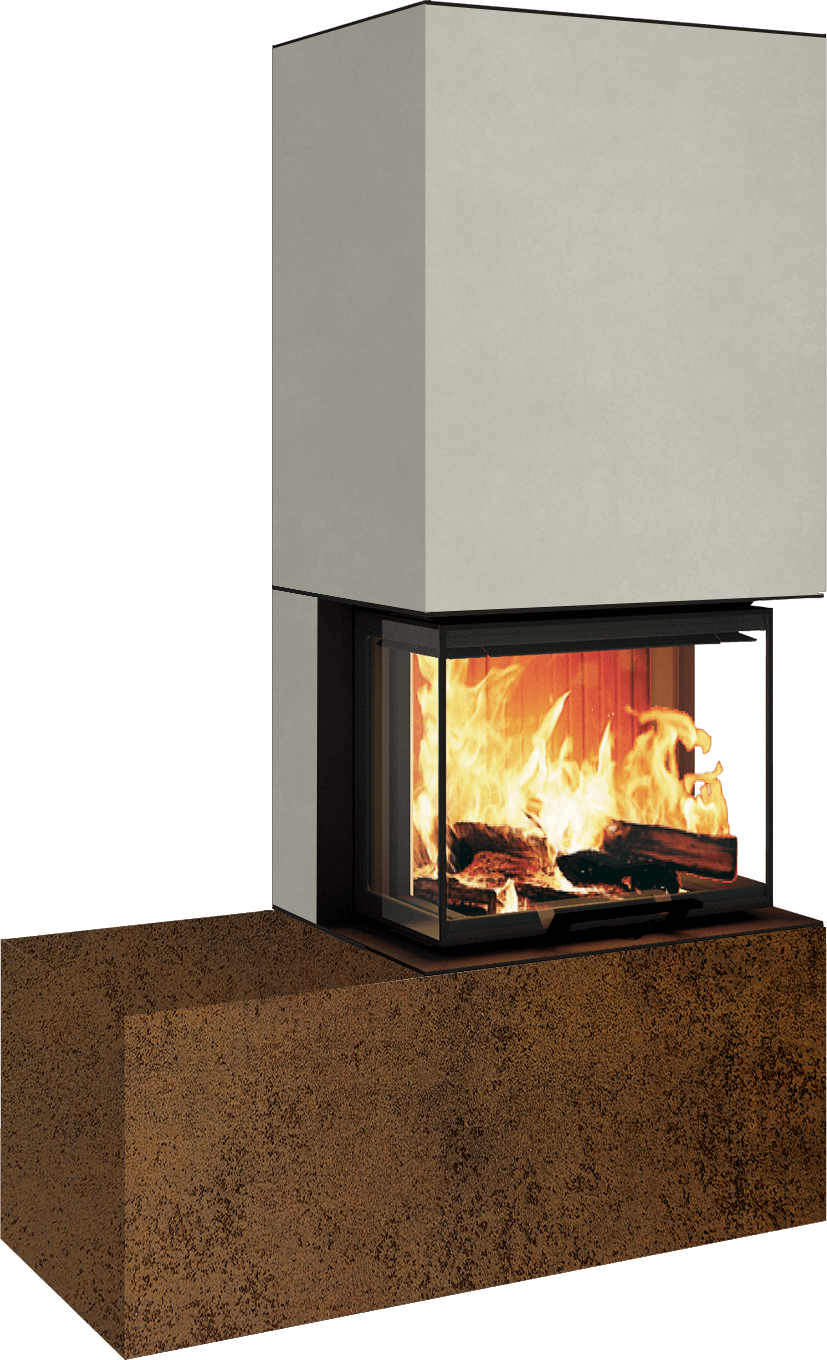 Neocube P13 FLR - Keramik Oberteil Phedra, Unterteil Nero Zimbabwe, Bank links