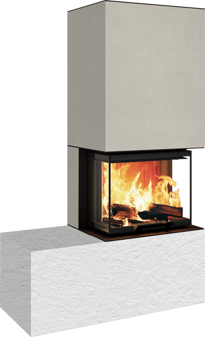 Neocube P13 FLR - Keramik Oberteil Phedra, Unterteil Nero Zimbabwe, Bank links