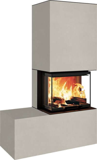 Neocube P13 FLR - Keramik Oberteil Phedra, Unterteil Nero Zimbabwe, Bank links