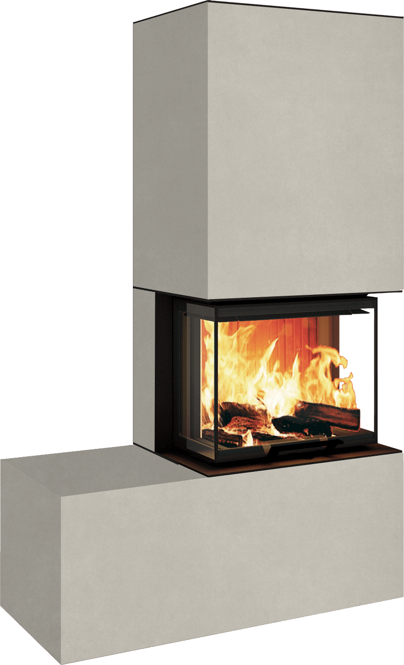 Neocube P13 FLR - Keramik Oberteil Phedra, Unterteil Nero Zimbabwe, Bank links