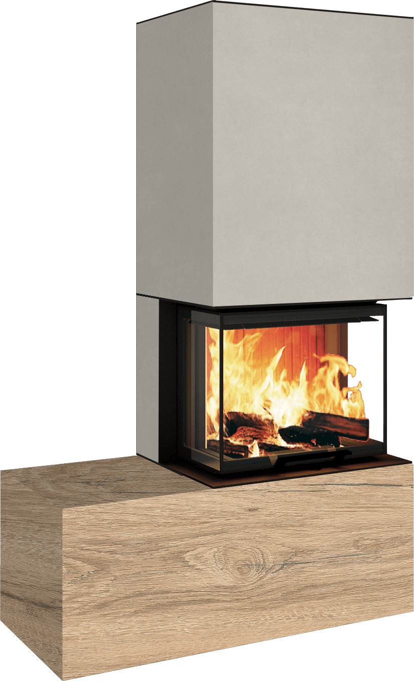 Neocube P13 FLR - Keramik Oberteil Phedra, Unterteil Nero Zimbabwe, Bank links