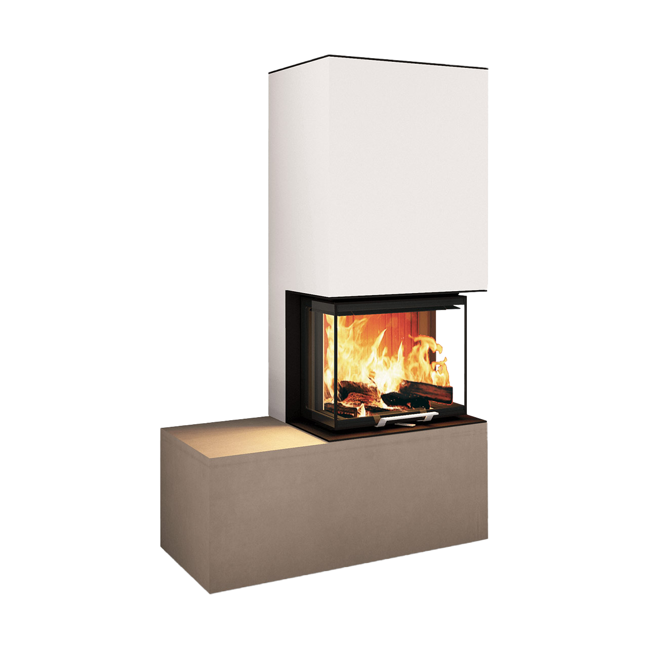 Neocube P13 FLR - Keramik Oberteil Phedra, Unterteil Nero Zimbabwe, Bank links