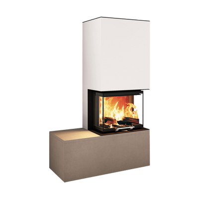 Neocube P13 FLR - Keramik Oberteil Phedra, Unterteil Nero Zimbabwe, Bank links