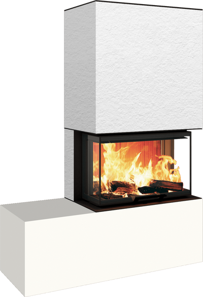 Neocube P23 - Keramik Oberteil und Unterteil Iron Corten Bank links
