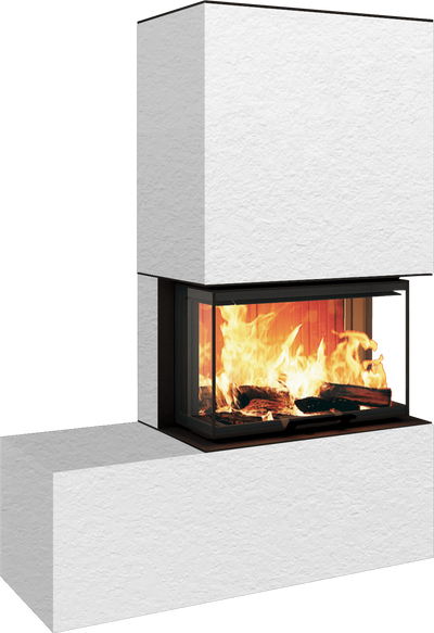 Neocube P23 - Keramik Oberteil und Unterteil Iron Corten Bank links