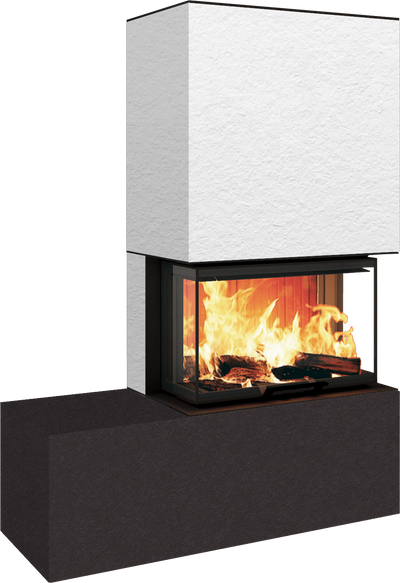 Neocube P23 - Keramik Oberteil und Unterteil Iron Corten Bank links