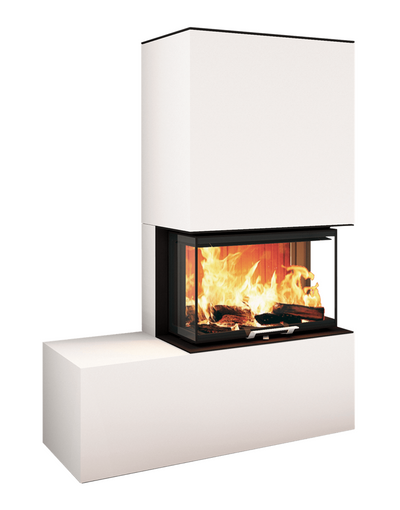 Neocube P23 - Keramik Oberteil und Unterteil Iron Corten Bank links