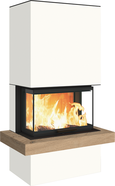 Neocube P24 FLR -Keramik Oberteil und Unterteil Bera Ice FF, Feuertisch Beren Black soft