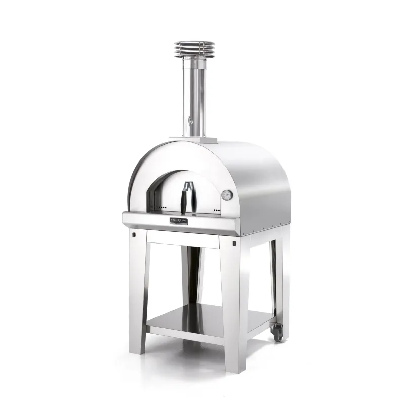 Margherita Pizza- und Brotbackofen 60/60 cm – inkl. Unterbau, Edelstahl