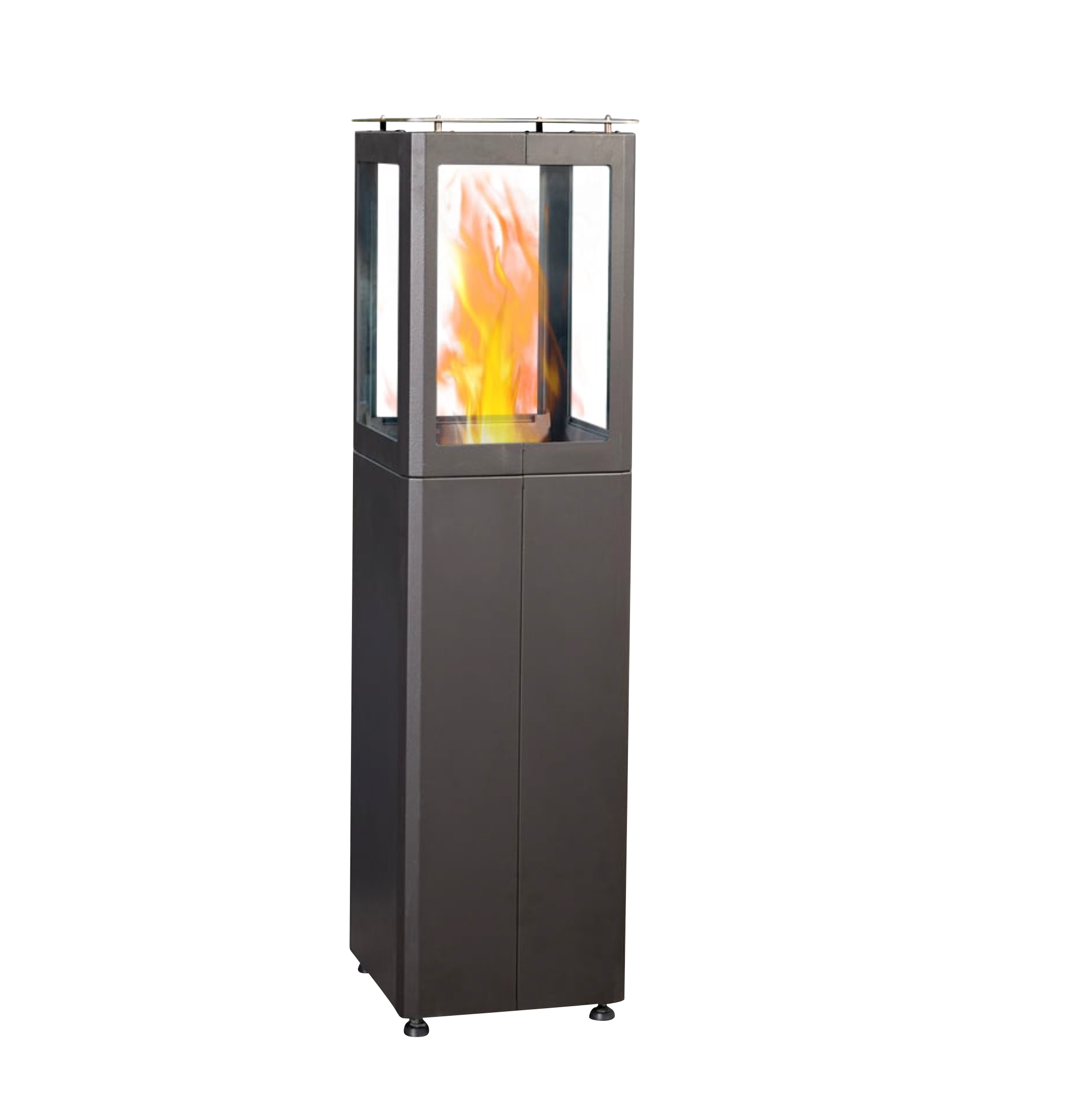 Faro Qube Terrassenofen Pellet Stahl, Schwarz