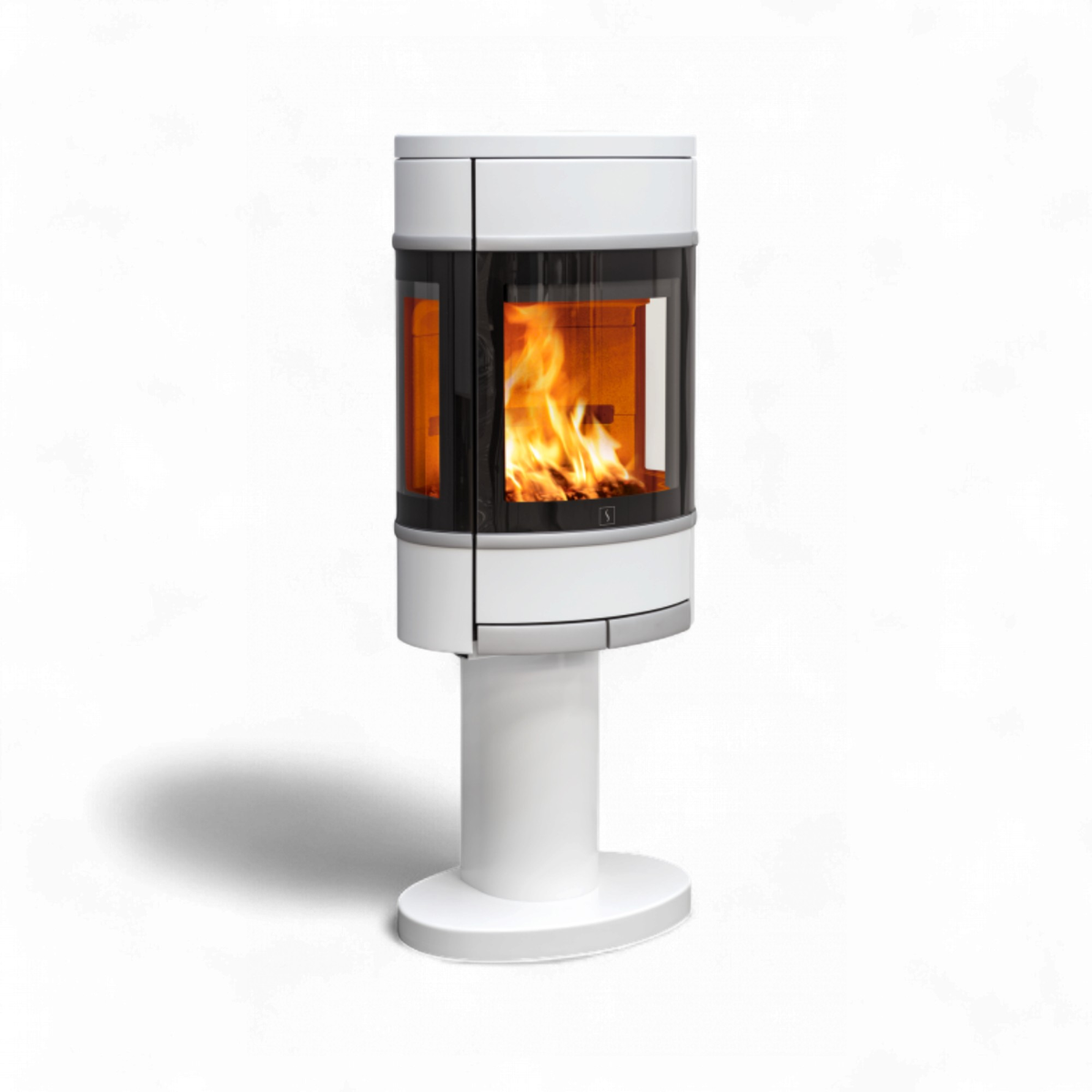 Scan 68-10 White with Side Windows, Wood-Burning Stove