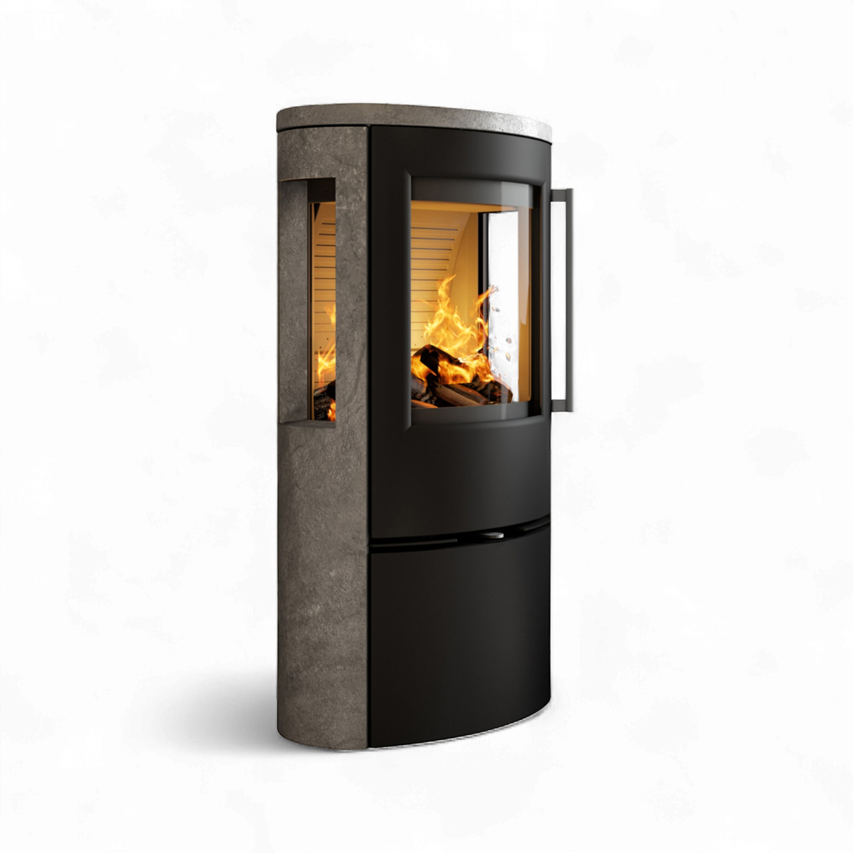 Terma Tech TT23RGS Speckstein Stahl Schwarz, Schwedenofen