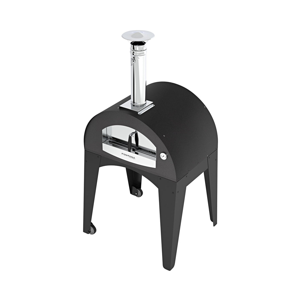 Fontana Forni Capri 70/50 cm Anthrazit, Pizzaofen, Ansicht 1