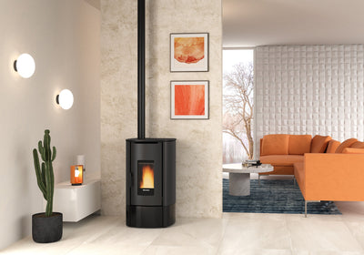 Extraflame Angy Top Pelletofen im Wohnraum