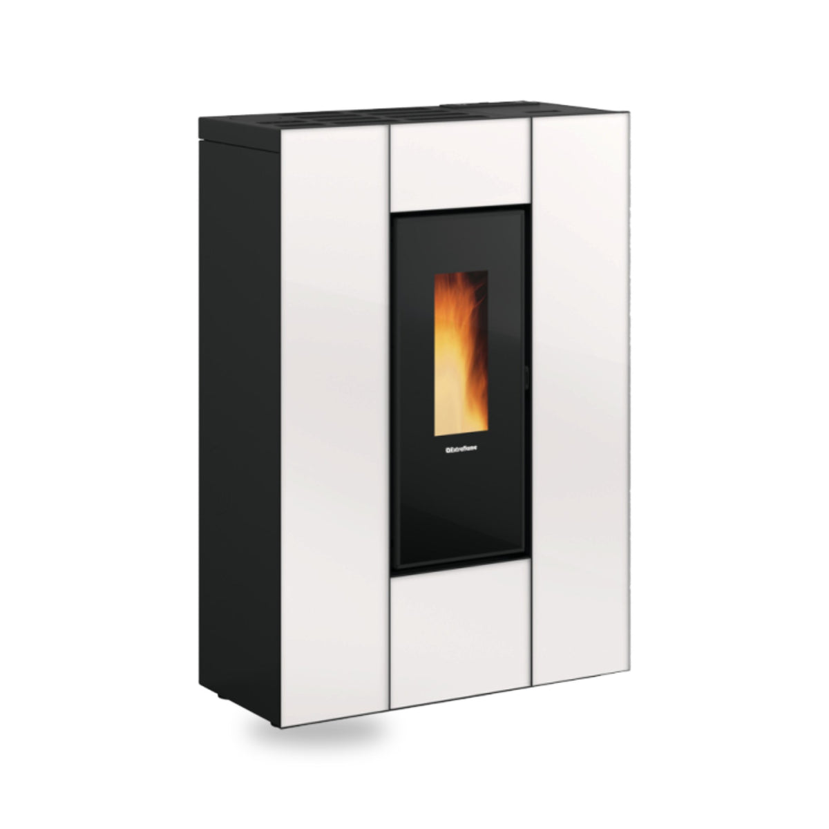 Extraflame Marilena Plus AD Pelletofen in Kristallglas Weiss