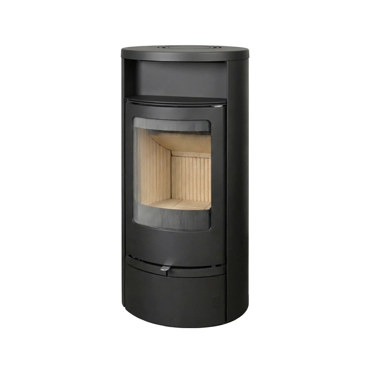 fyrform Pol 5 acier noir avec porte en fonte