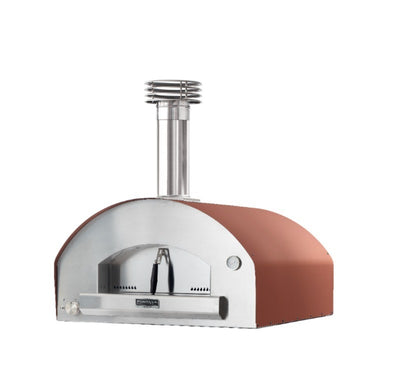 Marinara Pizza- und Brotbackofen 80/80 cm – inkl. Unterbau, Rot