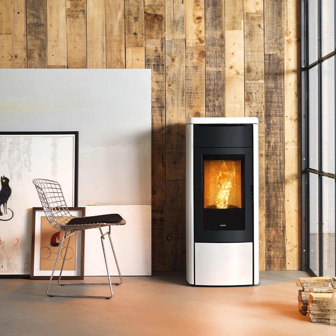 Nobis A9 Zenith weiss, Pelletofen