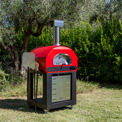 Fontana Volta 90x50 Pizzaofen Hybrid grau