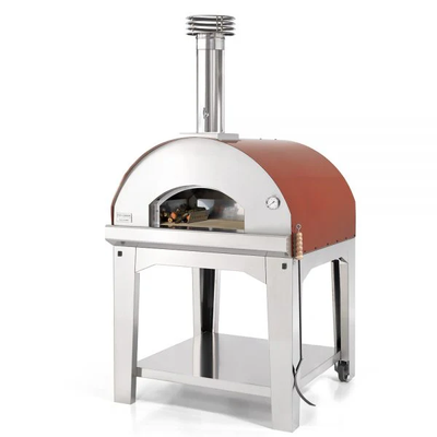 Marinara Pizza- und Brotbackofen 80/80 cm – inkl. Unterbau, Edelstahl