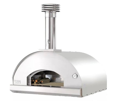Marinara Pizza- und Brotbackofen 80/80 cm – inkl. Unterbau, Edelstahl