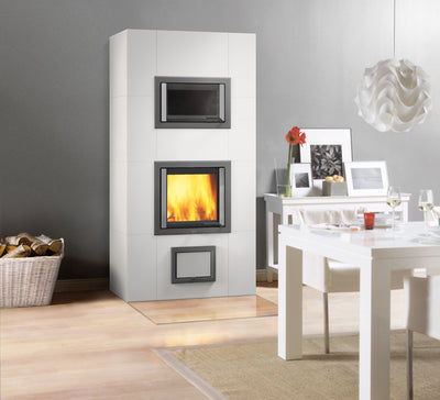 NunnaUuni Hestia Solo Ceramic, Specksteinofen mit Backfach und Keramikverkleidung