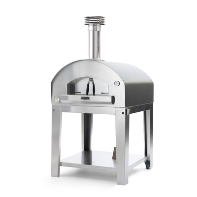 Marinara Pizza- und Brotbackofen 80/80 cm – inkl. Unterbau, Edelstahl